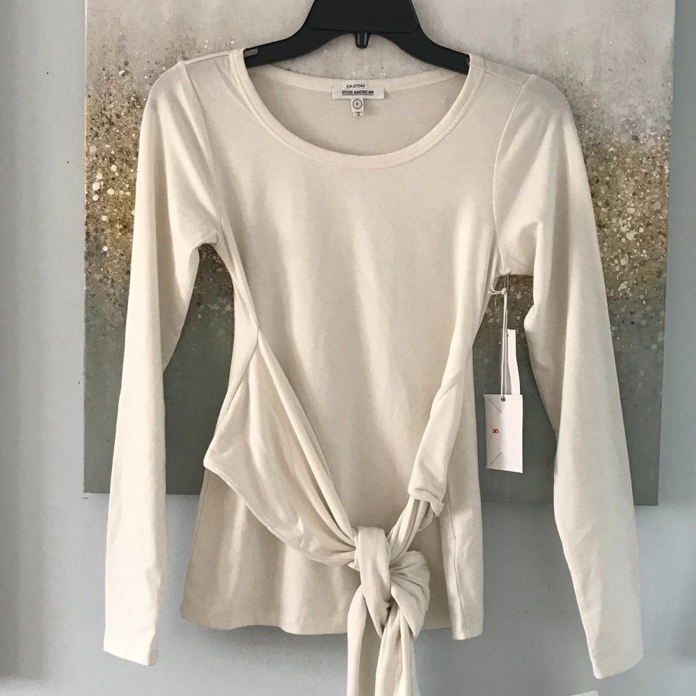 Good American Wrapped Waist Shirt (NWT)